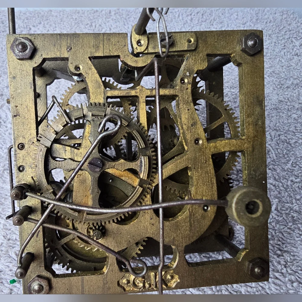 Vintage G.K.Brass Mechanical Wall Clock Movement